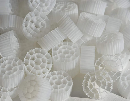 K3 Bio Media plus Filter Media Moving Bed Biofilm Reactor (MBBR) for Aquaponics, Aquaculture, Hydroponics - Ponds - Aquariums (2 Gallons)