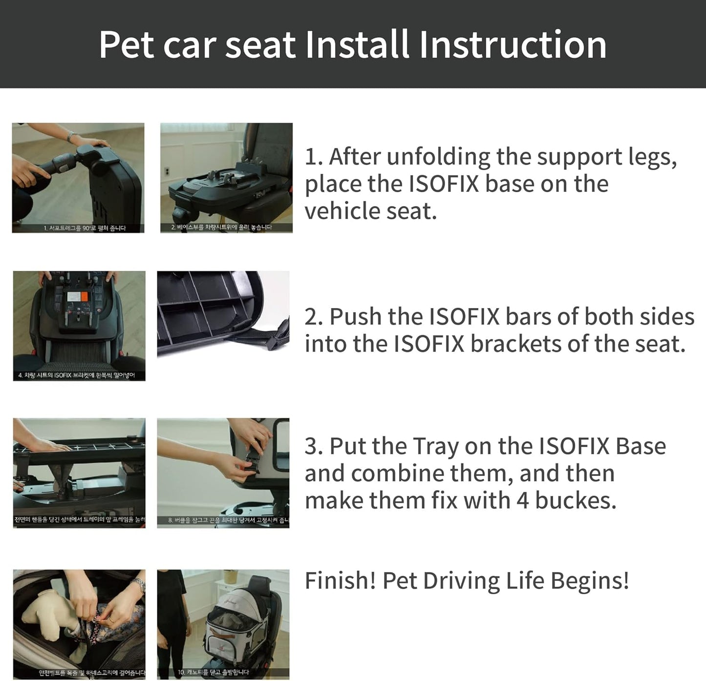 Premium Quality PET ISOFIX Safety Seat, Dogs Cats Booster Seat Waterproof Vehicle Pet Seat Small Medium Size Pet up to 55 Lbs (Burgundy)