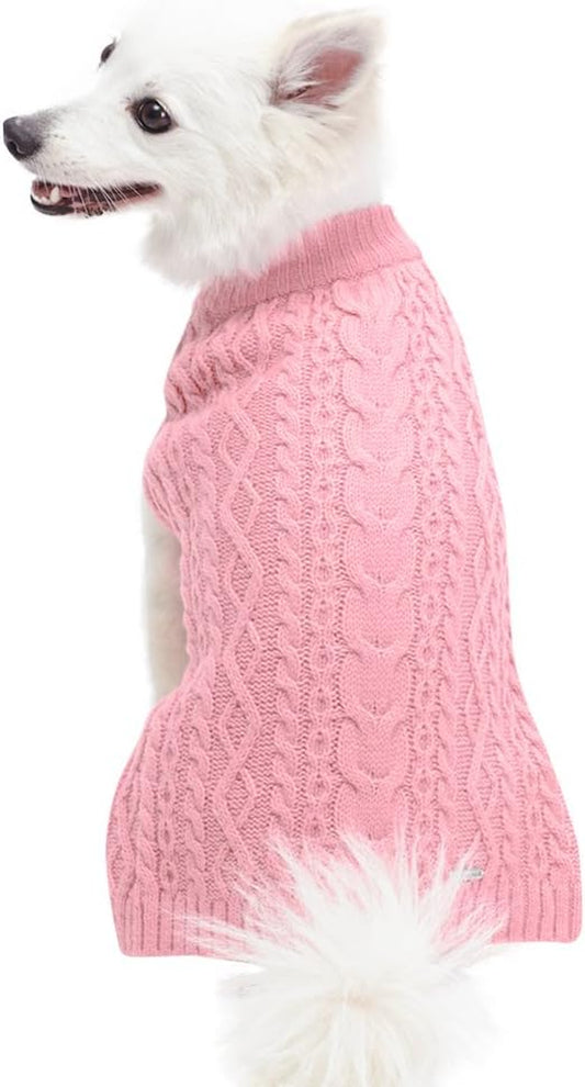 Sweater - Award Winning Dog Christmas Sweater, Classic Wool Blended Dog Clothes, Warm & Cozy, 18" Back, 24.25"-27.5" Chest - Perfect for Cold Weather