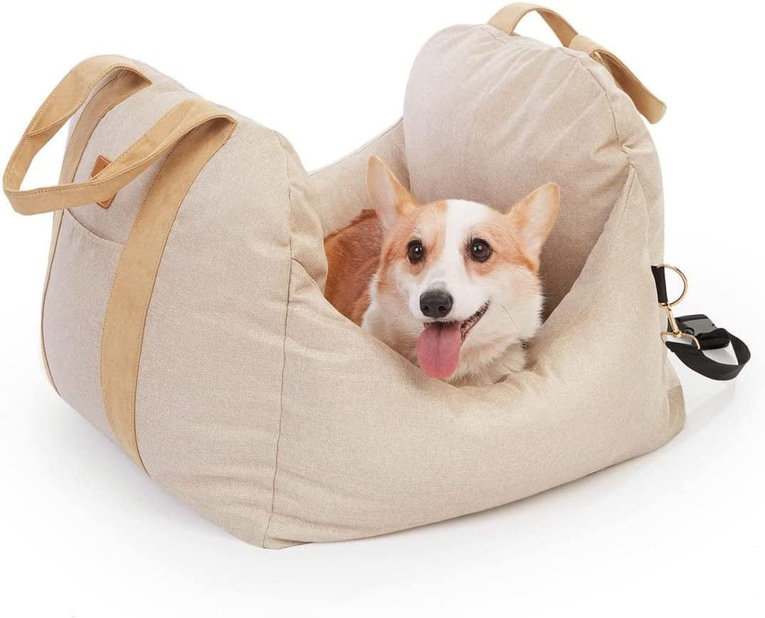 Dog Car Seat, Puppy Booster Seat, Travel Carrier Bed for Small and Medium Pets