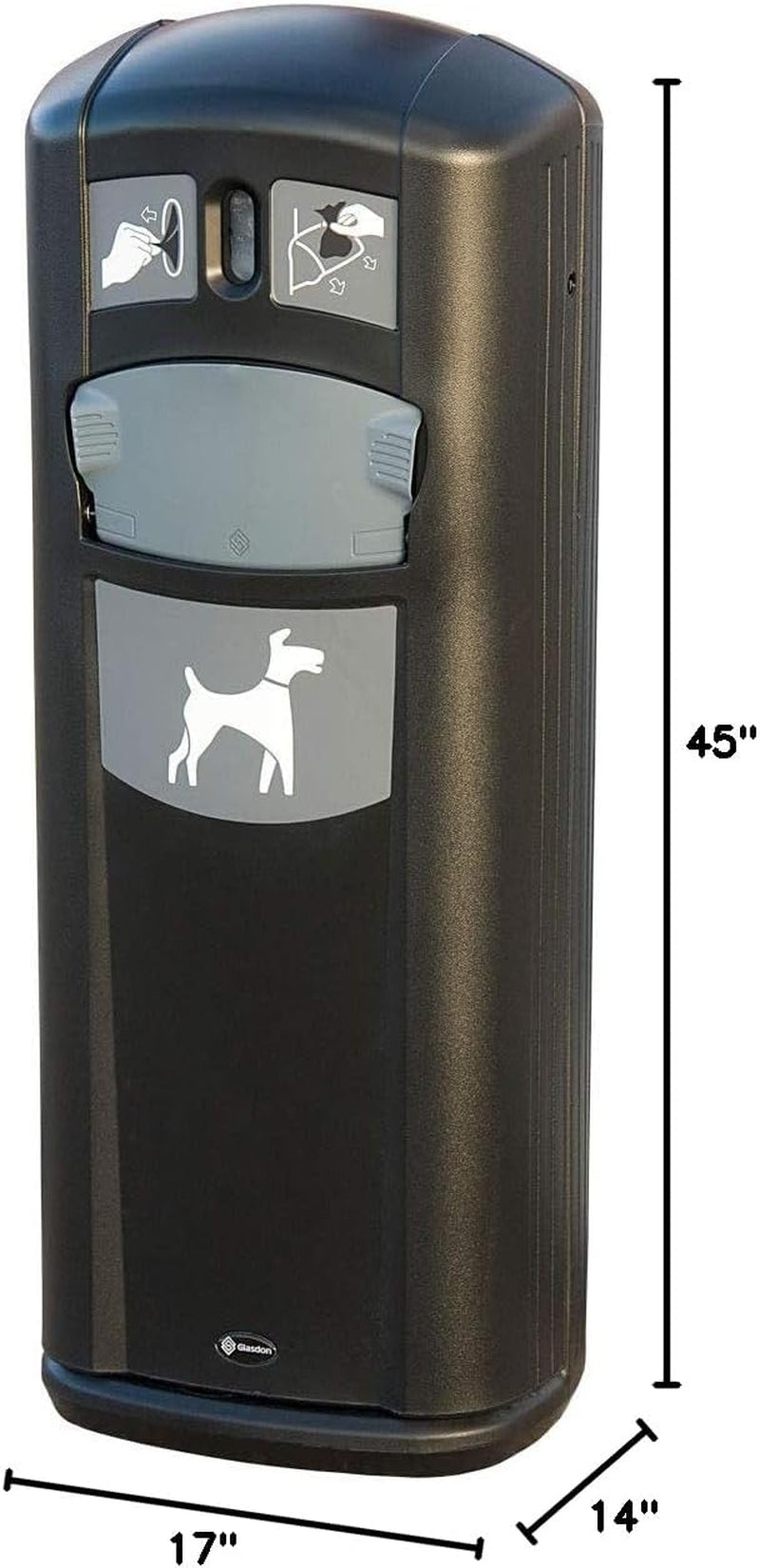Retriever City Pet Waste Station (3 Colors) with Bag Dispenser & Ground Fixing Kit – 9 Gallon Dog Waste Disposal Station - Includes 1000 Dog Waste Pick up Bags (Black)