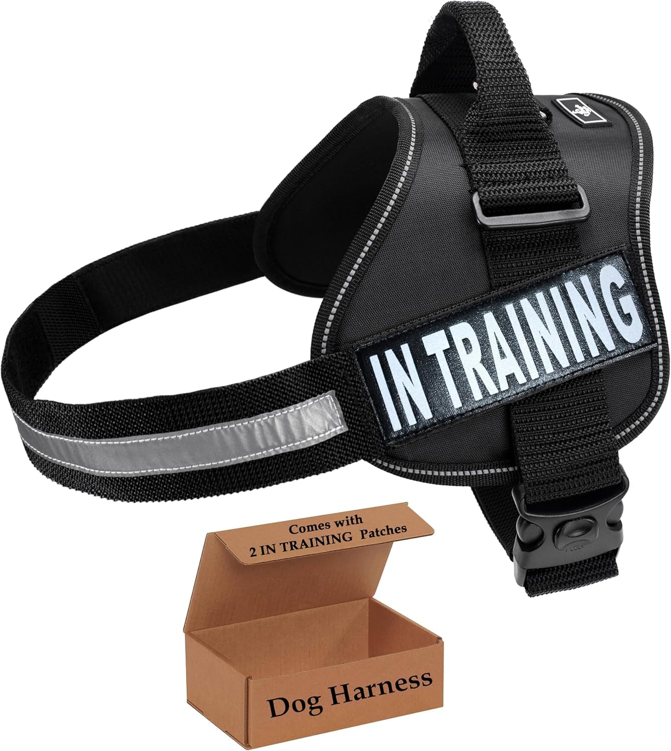 Service Dog in Training Vest - Adjustable No Pull Dog Harness with Patches. in Training Dog Vest for Service Dogs Small, Medium and Large Easy On/Off Dog in Training Harness for Service Dog Training