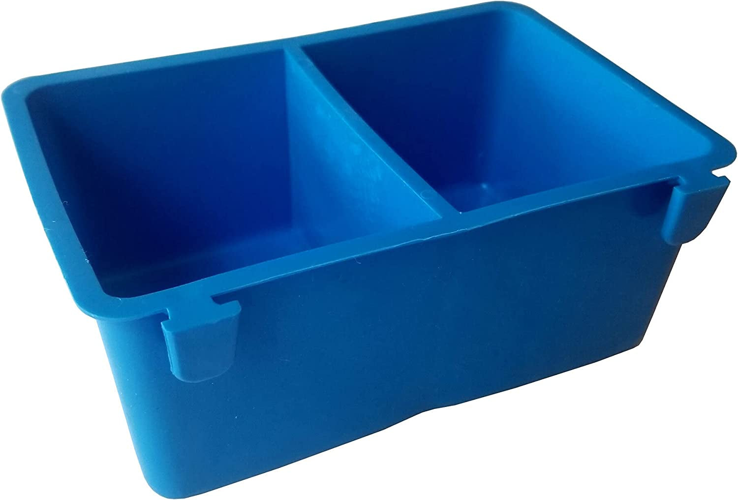 Cage Cups Divided 1 Pint (16 Oz) Hanging Feed & Water Cage Cups for Poultry Chicken Parrot Hamster (2)