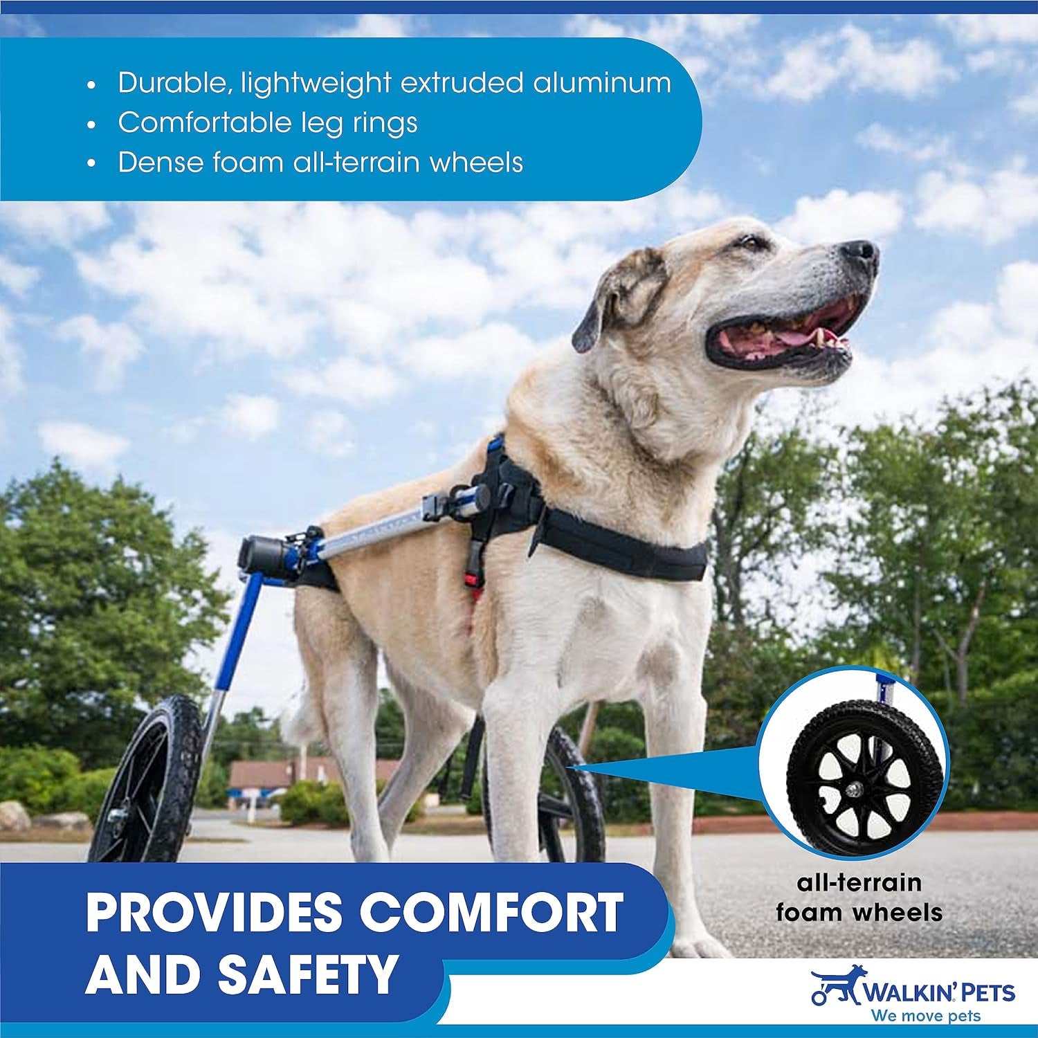 Dog Wheelchair - for Large Dogs 70-180 Pounds - Veterinarian Approved - Dog Wheelchair for Back Legs