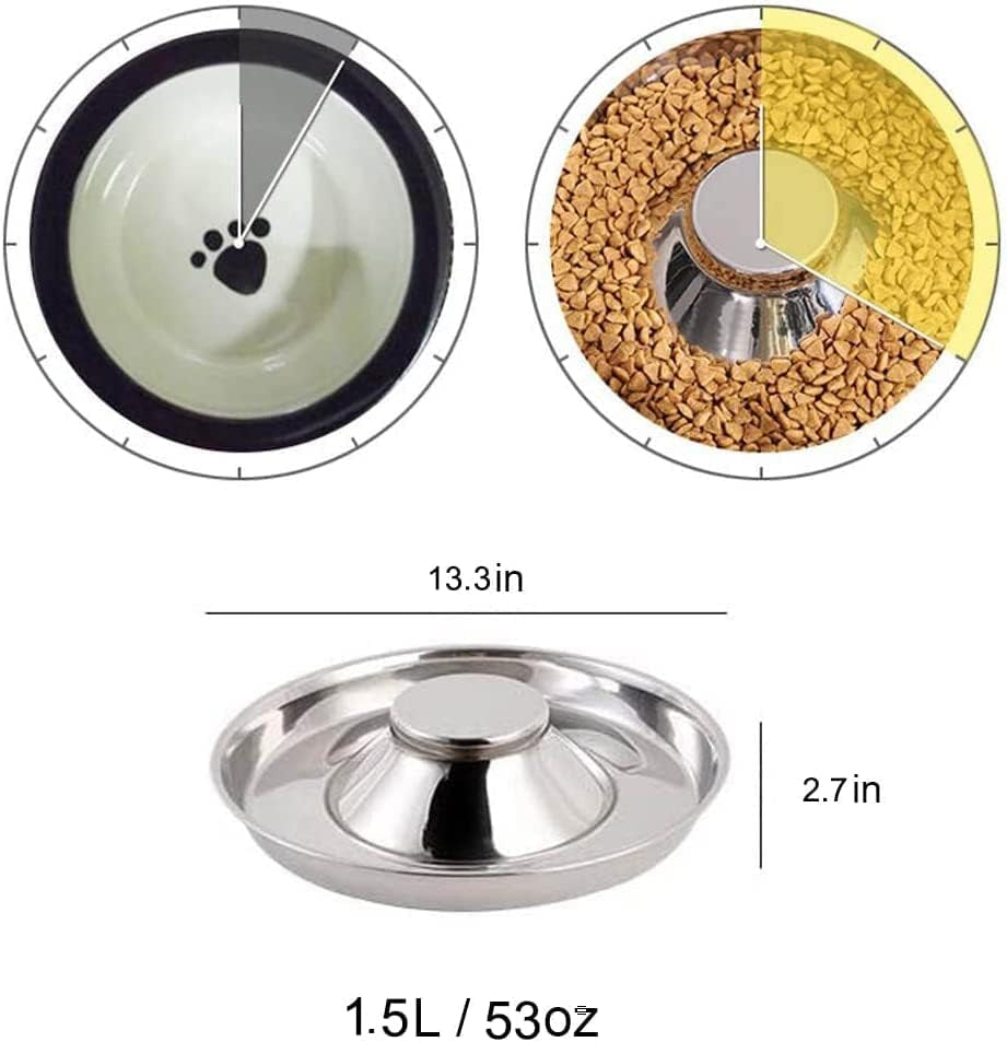 Stainless Steel Puppy Weaning Bowls,Cat Bowls for Food Water,Multiple Puppies Feeder Whelping Dishes,Litter Feeding Station Pans for Small Dogs Cats Eating at Same Time-Small Medium Large Size