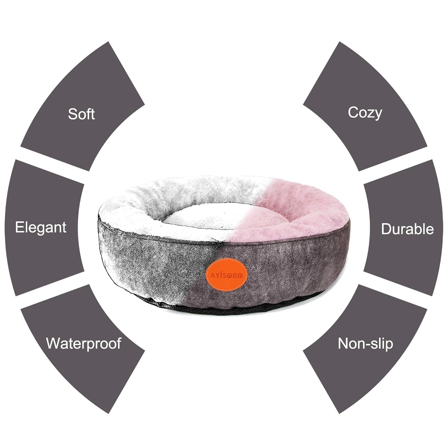 Small Dog Bed Calming Dogs Bed for Small Medium Puppy Dogs Anti-Anxiety Puppy Bed Machine Washable Warming Cozy Soft Pet round Cat Beds