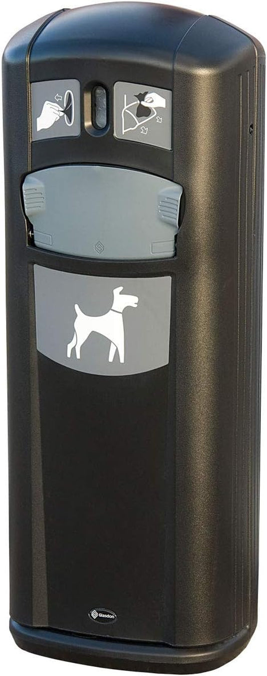 Retriever City Pet Waste Station (3 Colors) with Bag Dispenser & Ground Fixing Kit – 9 Gallon Dog Waste Disposal Station - Includes 1000 Dog Waste Pick up Bags (Black)