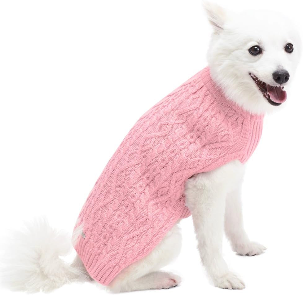 Sweater - Award Winning Dog Christmas Sweater, Classic Wool Blended Dog Clothes, Warm & Cozy, 18" Back, 24.25"-27.5" Chest - Perfect for Cold Weather