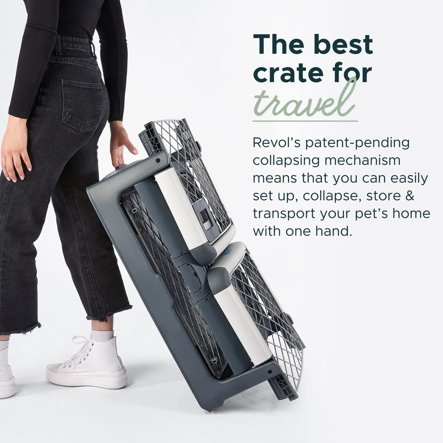 Revol Portable Dog Crate, Collapsible, Durable, Removable, 12.7Mm Gap, Suitable for Small Dogs and Puppies