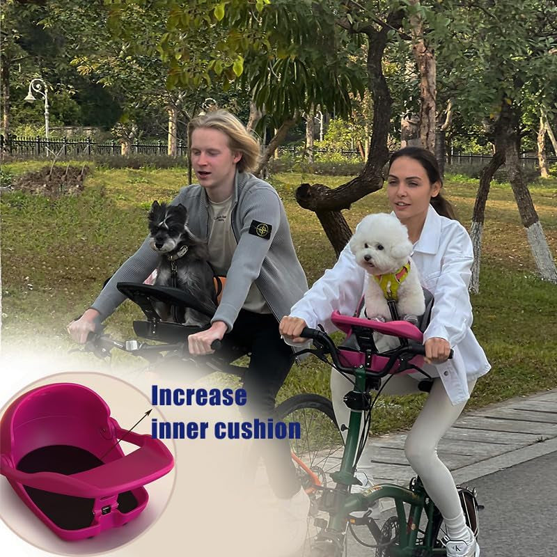 Dog Basket for Bike,Dog Bike Carrier,Bike Basket for Dogs Carriers & Travel Products, Easy to Clean Dog Bike Basket,Bicycle Basket for Medium Dog,Foldable Bike Basket Front for Dogs (Green)